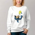 thumbnail image 3 of Women's  Crew Neck Pullover Cozy Clothes Autumn Winter-Duck Print, 3 of 16