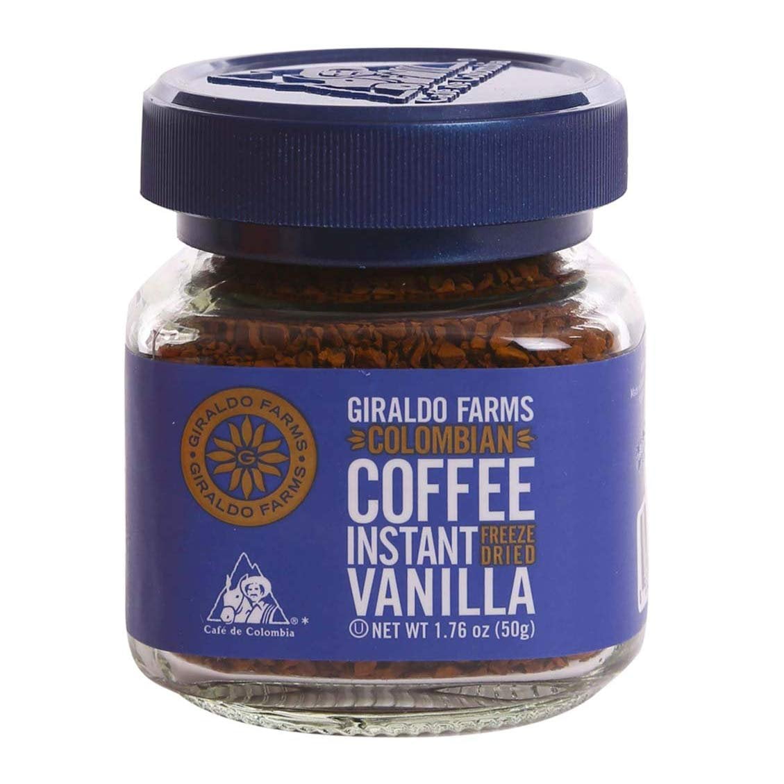 Giraldo Farms Vanilla Colombian Instant Freeze Dried Coffee, 1.76 Oz