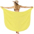 thumbnail image 4 of HAPPY BAY Women's Beachwear Summer Beach Bikini Wraps Swimwear Swim Cover up Wrap Skirt Swimsuit Sarong Coverups for Women One Size Yellow, Plain, 4 of 4