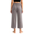 thumbnail image 4 of Qingpeng Womens Wide Leg Lounge Pants Pull On High Waist Soft Touch Straight Trousers with Pockets Summer Sleepwear, 4 of 8