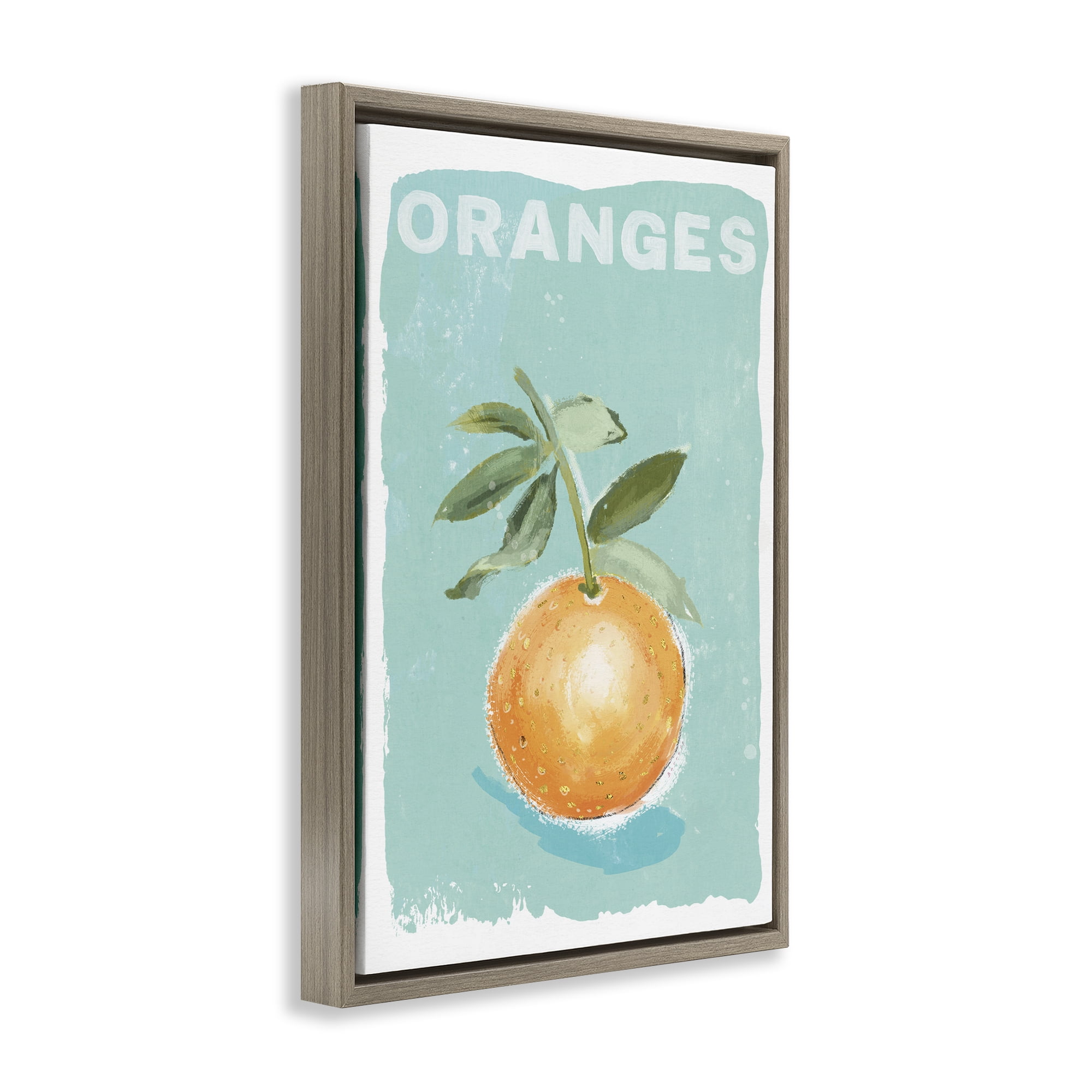 Stupell Industries Orange Twist Motif Brown Framed Floater Canvas Wall Art, design by Chad Barrett