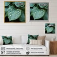 thumbnail image 4 of Designart "Harmony In Aqua Leaf Photography I" Leaves Floater Framed Wall Decor, 4 of 5