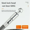 thumbnail image 2 of Youkk Convenient Bicycle Padlock Adjustable Code Lock For Helmet Easy To Install ForHelmet Lock gray Steel cable 30cm, 2 of 6