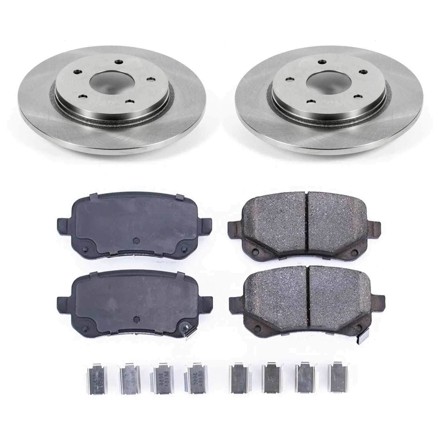 Power Stop Rear Stock Replacement Brake Pad and Rotor Kit KOE4569