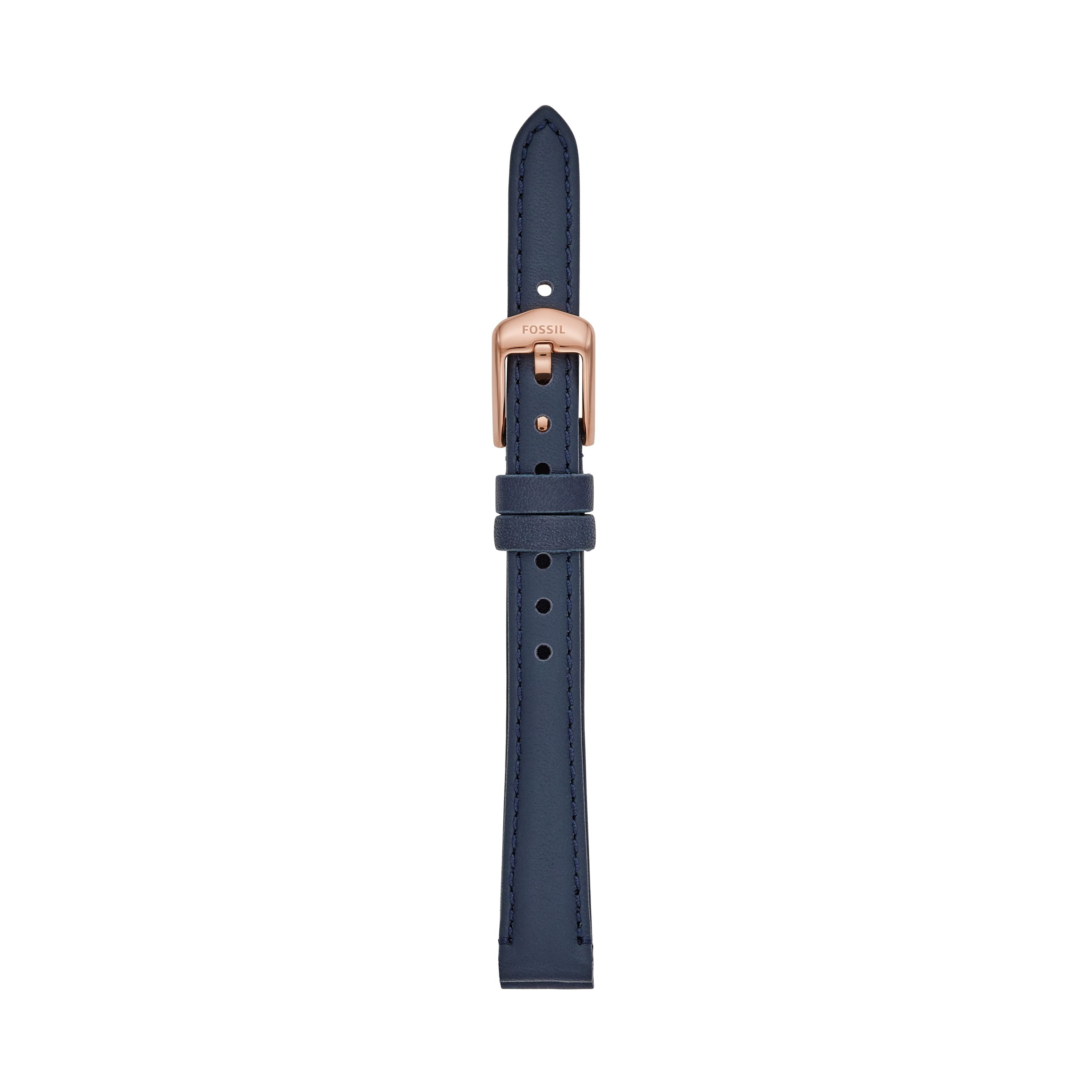 Fossil - Fossil Navy Leather Watch Strap 12mm - Walmart.com - Walmart.com