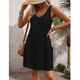 thumbnail image 3 of Women's Casual Sundress with Pockets Summer Boho Beach Dress Floral T-Shirts Dress V Neck Loose Tank Dresses, 3 of 9