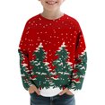 thumbnail image 1 of T-shirts à Manches Longues Colorés Garçon Fille Enfants Fille Garçon Hauts Graphiques Tee pour Enfant Col Rond Modeste Joyeuses Fêtes Noël Décontracté Kawaii T-Shirt Chaud Hiver Automne Tee-Shirt 2025 4 Ans, 1 of 7