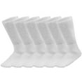 thumbnail image 3 of Falari Diabetic Crew Socks Physicians Approved Socks for Men Women Legs Blood Circulatory Problems Diabetes Edema Neuropathy 13-15 White 6-Pack, 3 of 6