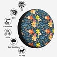 thumbnail image 6 of Kdxio Blue Floral for Tire Cover Wheel Protectors Tyre Covers Weatherproof Wheel Covers Universal Fit for Trailer Rv SUV Truck Camper Travel Trailers 16 inch, 6 of 8