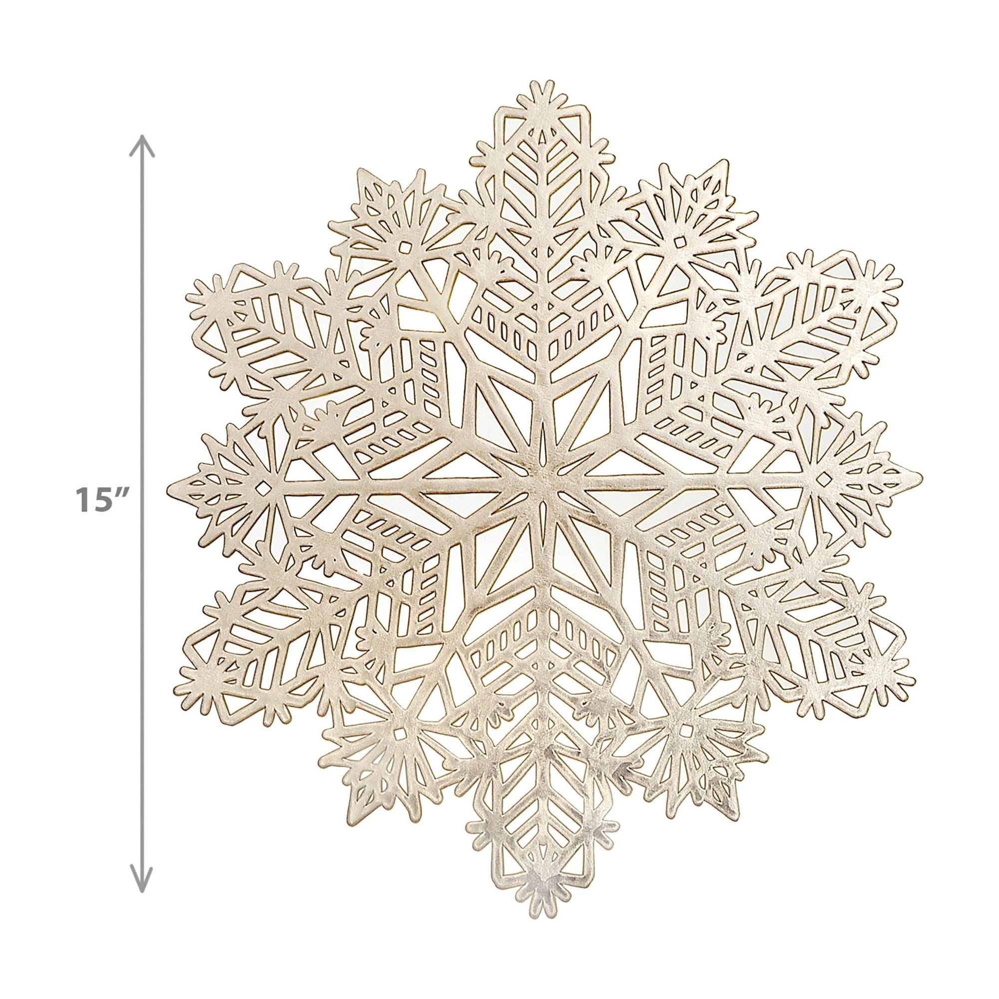 Pvc Cut Out Snowflake Placemat (Gold) - Set of 12