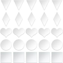 1 Set 1 Box 250Pcs 5 Styles Small Mirror Mosaic Tiles Self Adhesive Mirror Tiles Bulk Acrylic Mini Mirrors Stickers for Wall Home Kitchen Bedroom Decoration Supplies DIY Craft Projects Framing
