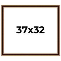 37x32 Frame Gold Brown Plein Air Vintage Solid Wood Picture Frame | 1.75 Inches Moulding Width |