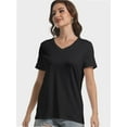 thumbnail image 3 of Women's Ultra-Soft V-Neck Short Sleeve T-Shirt - Casual Comfort Fit Tee, 3 of 6