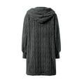 thumbnail image 6 of Women's Winter Hooded Jacket Soft Cozy Oversized Outerwear Casual Loose Fit Long Sleeve Warm Coat For Fall And Cold Weather Grey, XL, 6 of 6