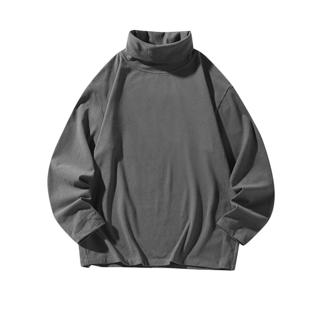 Birdeem T-Shirt à Manches Longues Col Roulé Mode Décontractée pour Hommes Chandail de Base Manches Longues Col Montant