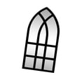 thumbnail image 1 of Hojas de espejo de pared,Etiqueta de pared,Calcomanía de espejo de entrada,Espejo de pared de ventana arqueada de fondo Espejo acrílico autoadhesivo negro, 1 of 9