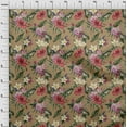 thumbnail image 3 of oneOone Viscose Chiffon Light Brown Fabric Floral & Leaves Tropical Quilting Supplies Print Sewing Fabric By The Yard 42 Inch Wide, 3 of 4