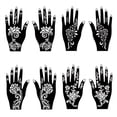 thumbnail image 2 of Tattoo Stencil Women Normal Size Temporary Tattoo Templates Body Art Designs Self-Adhesive Reusable Hand Tattoo Stencils Stickers Flower For Adults Women Left And Right Hands Kit Body Paint DIY, 2 of 4
