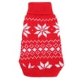 thumbnail image 2 of ZDWQFA Dog Christmas Sweater Cute Snowflake Knit Sweater Pet Holiday Cloth Soft Warm Turtleneck Knitwear for Dogs, 2 of 7