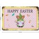 thumbnail image 2 of Lindo gnomo de Pascua feliz, rosa, amarillo con lunares blancos, letreros de metal vintage, letrero decorativo de Pascua de primavera, cartel de metal de 8 x 12, 2 of 6