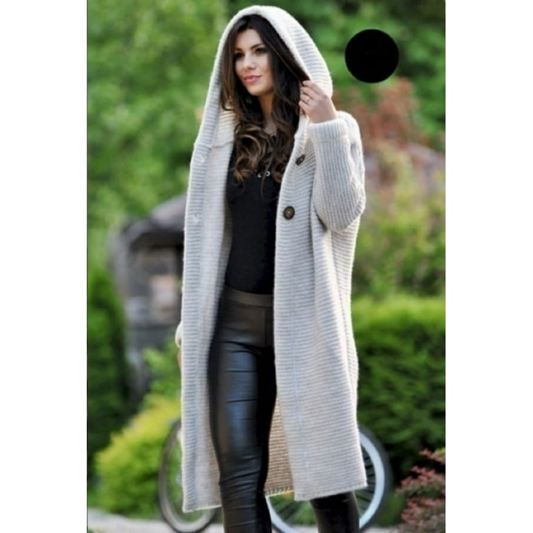 Women s Long Velvet Cardigan Jacket Lapel Collar Open Front Vintage Maxi Duster Cardigan Sweater Walmart
