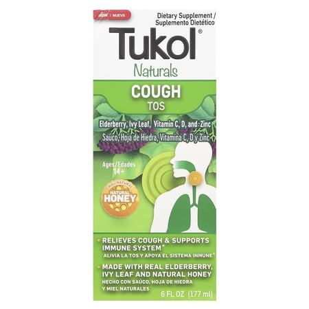 Tukol Naturals, Cough, Ages 14+, Natural Honey, 6 fl oz (177 ml)