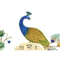 thumbnail image 2 of Ebros 29" High Large Peacock Iris Colorful Gold Plated Metal Wall Clock Analog, 2 of 8
