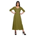 thumbnail image 1 of Moomaya Robes Tuniques Ligne A pour Femmes Manches 3/4 Kurti Imprimé Tenue d'Été, 1 of 5
