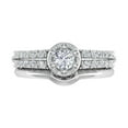 thumbnail image 3 of Diamond Halo Bridal Ring Set in 14K White Gold (5/8 cttw) (Ring Size 4), 3 of 5