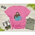 thumbnail image 4 of Coffee Drink Lover Happy Sloth Animal Sitting Coffee Cup T-Shirt Coffee Lover Sloth Animal Shirt for Men Women Kids Boys Girls Teen Tshirt, 4 of 8