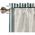 thumbnail image 5 of Loads of Fun Laundry Room 3 PCS Kitchen Curtain Valance and Tiers Set, Rod Pocket Small Half Tier Valances Window Curtains Panel, Rustic Wood Grain Strip 55"x24" (Set of 2 Tiers & Valance), 5 of 5