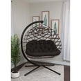 thumbnail image 5 of FlowerHouse Sand color hanging Cross-Weave loveseat with black cushion and sand color chair cover FHPC100-XWBLK, 5 of 6