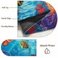 thumbnail image 6 of Ocean Coral Fish Round Area Rug 4 FT, Non Slip Indoor Outdoor Rug, Colorful Underwater World Seagrass Washable Soft Circular Carpet Non-Shedding Floor Mat for Coffee Table Nursery Foyer Balcony, 6 of 8