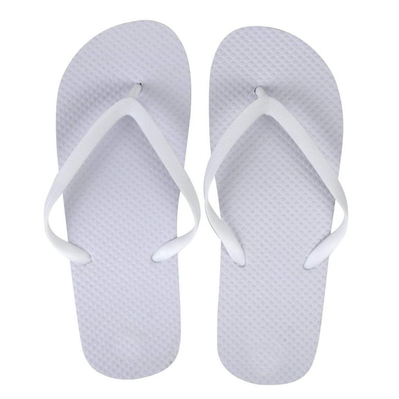 ImpecGear Large Female Flip Flops Sandals - White