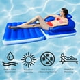 thumbnail image 4 of Northlight 74" Blue Convertible Lounge Chair Inflatable Swimming Pool Float, 4 of 5