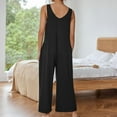 thumbnail image 6 of Mnyycxen Sleeveless Jumpsuits for Women Casual Summer Scoop Neck Tank Rompers Wide Leg Pants Overall Jumpers with Pockets, 6 of 6