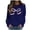 Navy, variant on Gunia Plus Size Women'S Sweatshirt Round Neck Cute Bow Graphic Sweatshirt Long Sleeved Pullover Sweater Bow Sweater Tops Fall Fashion Clothes Black S-3Xl