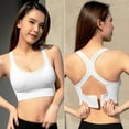 thumbnail image 2 of Babysbule Bras for Women Women's Shockproof Sports Hollowed Out Bra With Adjustable Back Buttons, 2 of 5