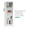 thumbnail image 4 of Space Solutions 53.38 inch High 4 Shelf Storage Locker Cabinet, Welded Metal, Fully Assembled, Vented Door, 3 inch Riser Legs, White, 4 of 15