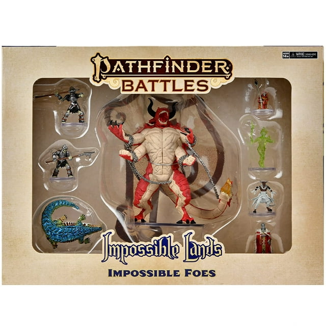 WizKids Pathfinder Battles: Impossible Lands - Impossible Foes Boxed Set - 8 Pre-Painted RPG Miniatures Set