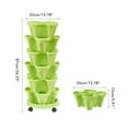 thumbnail image 4 of justharion Stackable Planting Pot Creative Plastic Flower Pot Stacking Planters for Gardening Indoor Outdoor Type 2, 4 of 9