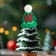 thumbnail image 4 of Mini Santa Hat Small Christmas Knit Hats for Christmas Tree Top Xmas Ornaments Crafts Wine Bottle Holders Decor Festival Scene Decoration, 2.36 x 2.75 Inch, 4 of 6