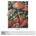 thumbnail image 4 of Orinice Strawberries Mushrooms Flowers Warm Lightweight Blanket Soft Fleece Throw Blanket for All Seasons - Excellent Hand Feel, Living Room Sofa Decor, Cow Gifts - Flannel Material Blanket 60x80in, 4 of 6