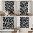 thumbnail image 6 of Black Paisley Sheer Curtains 45 Inches Long, Ethnic Vintage Floral Botanical Abstract Light Filering Curtains, Breathable Simi Curtain Privacy Drapes for Kitchen Bathroom Small Window Treatment, 6 of 9