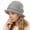 Gray, variant on Women Winter Knit 1920s Vintage Bucket Bowler Hat Round Brim Warm Hat