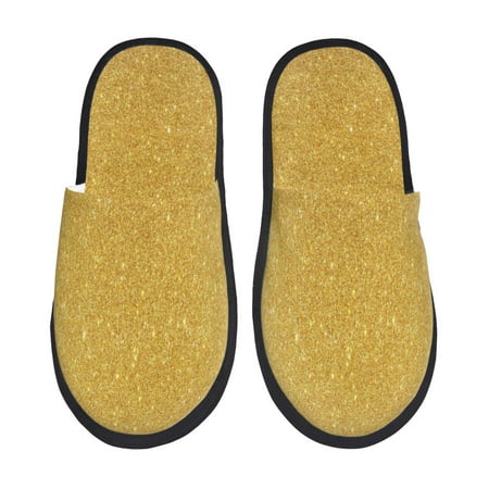 

Tideii Gold Shiny for Home Indoor Cotton Slippers Autumn and Winter EVA Plush Slippers Household Supplies Unisex-Large