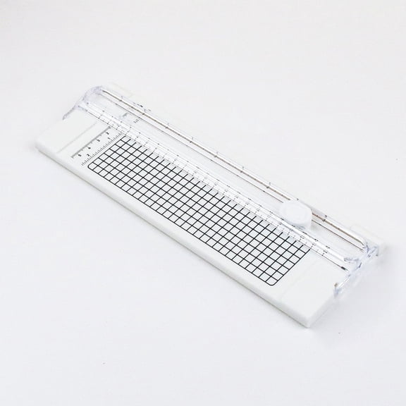 Professional Paper Cutter, Heavy Duty Precision Paper Trimmer with Safety Guard and Alignment Grid for Photos, Cardstock, and Office Documents B#062 White