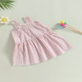 thumbnail image 3 of AMERTEER Bébé Fille Lin d'Été Robes Sans Manches Volants Bébé Princesse une Ligne Robe de Soleil, 3 of 7