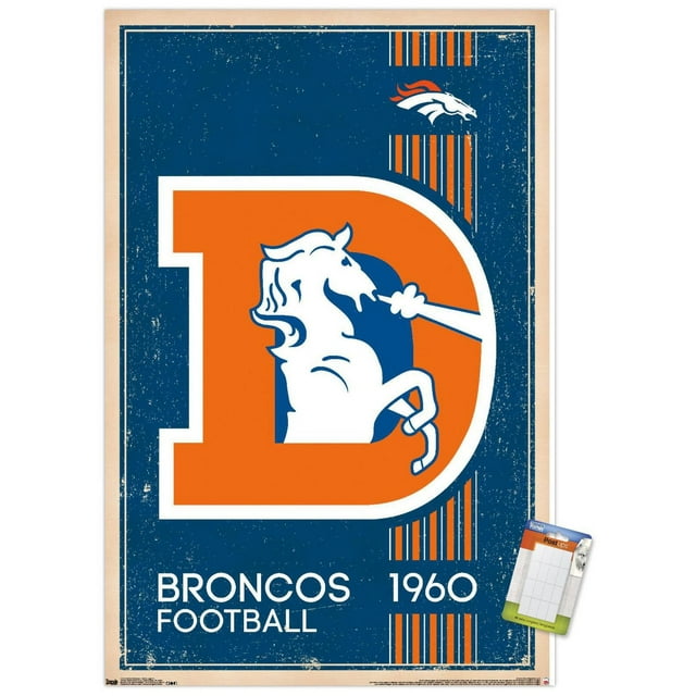 NFL Denver Broncos - Retro Logo 14 Wall Poster, 22.375" x 34"