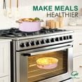 thumbnail image 6 of Chef Power Ceramic Cookware Sets, 10Pcs Pots and Pans Set Non Stick, Cookware Set with Stainless Steel Handle, Dishwasher & Oven Safe, Light purple with Granite Grey Handle, 6 of 9